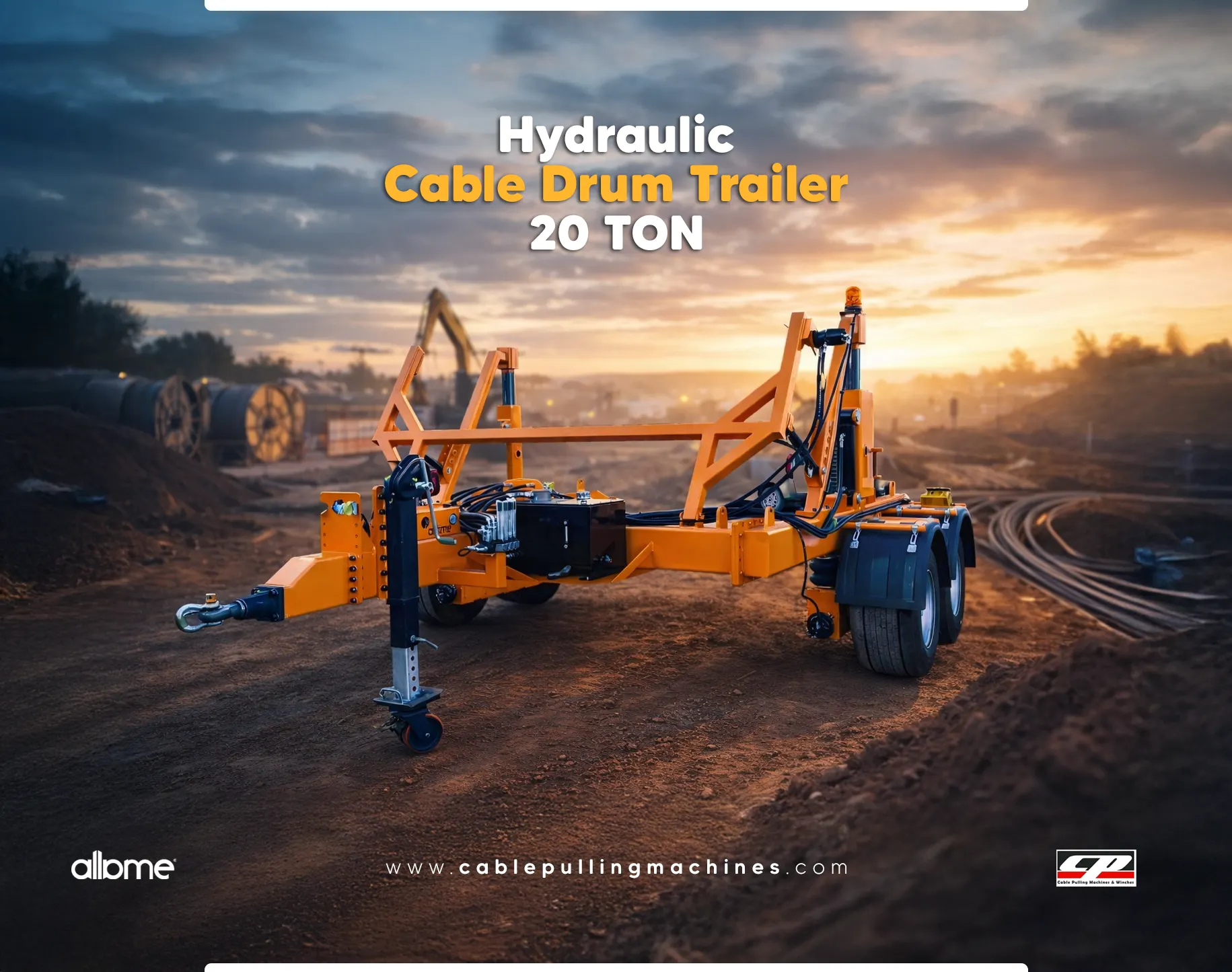 two 20 ton cable drum trailers shipped to iraq