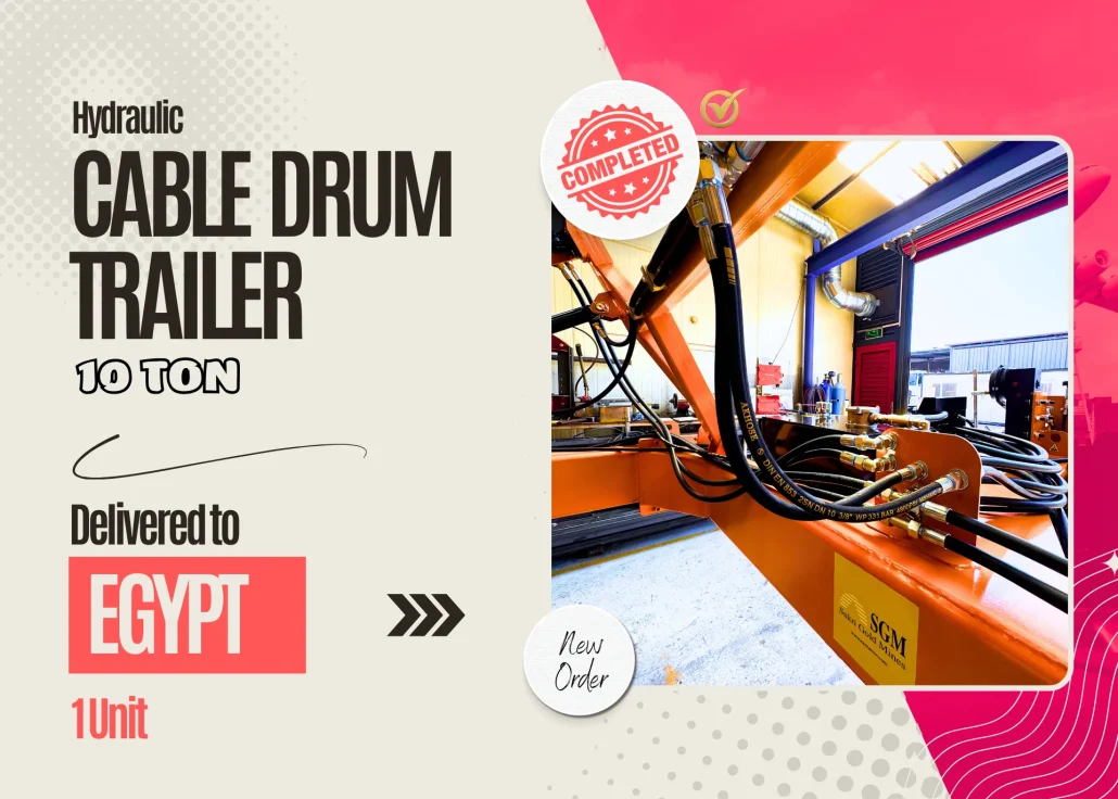 10 ton cable drum trailer ready for shipment to egypt