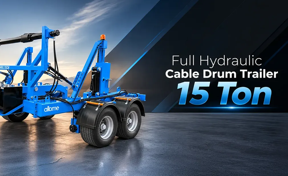 Full Hydraulic Cable Drum Trailer 15 Ton Banner