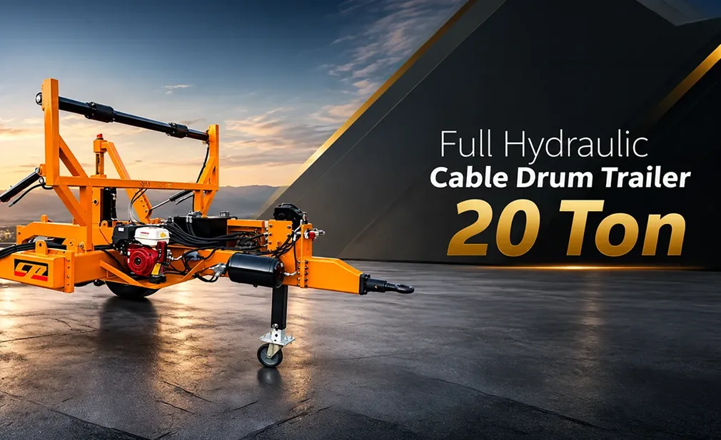 Full Hydraulic Cable Drum Trailer 20 Ton Banner