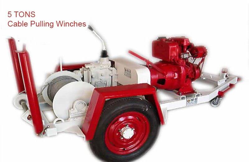 diesel-engine mechanic cable pulling winches