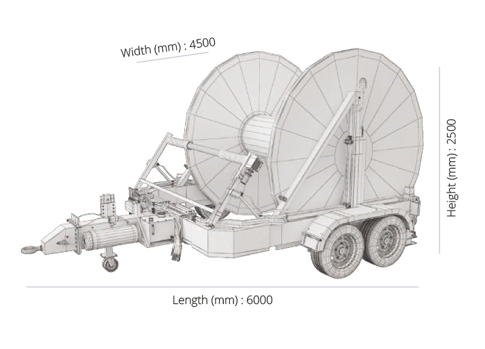 Full Hydraulic Cable Drum Trailers 30 tons