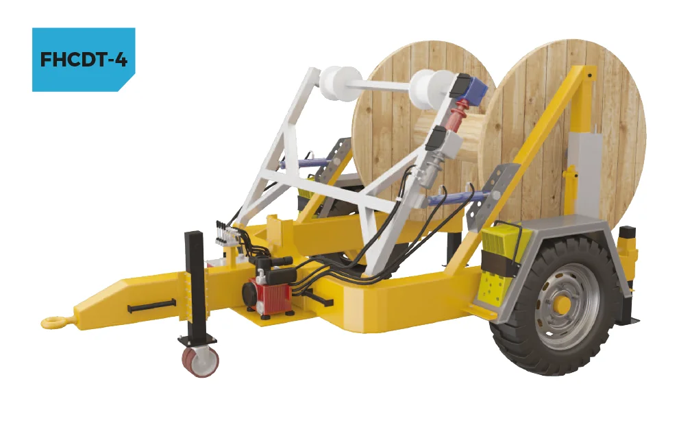Full Hydraulic Cable Drum Trailers 4 tons