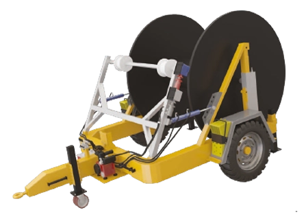 Full Hydraulic Cable Drum Trailers 7 tons