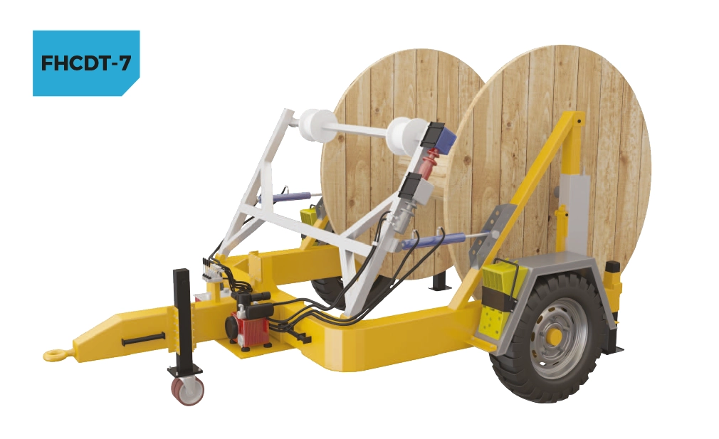 Full Hydraulic Cable Drum Trailers 7 tons