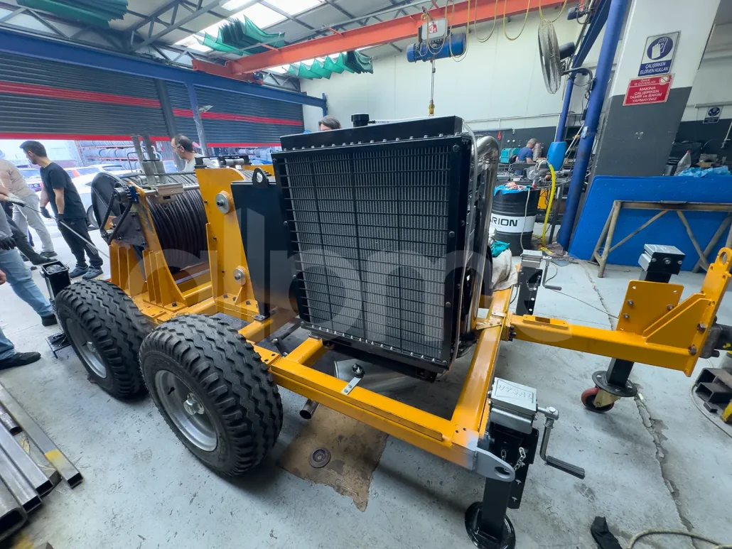 New Delivery to Serbia: 100 kN Cable Pulling Machine New Delivery to Serbia: 100 kN Cable Pulling Machine