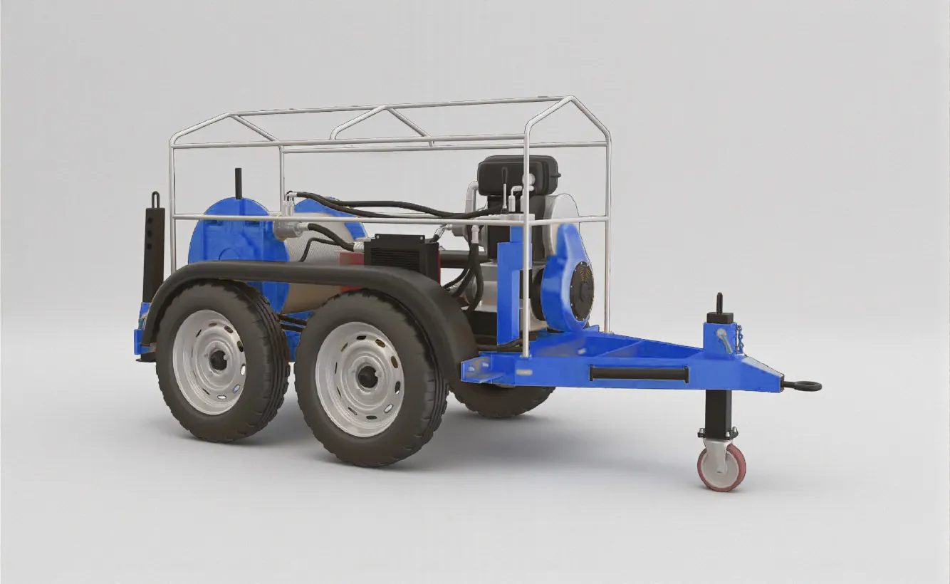 hydraulic cable pulling machines 8 tons blue
